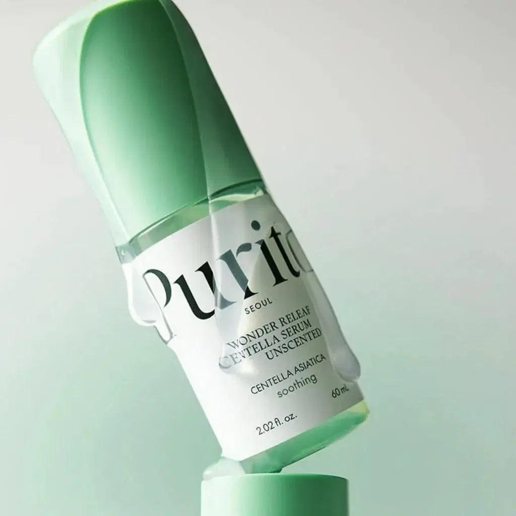 reference product photo with texture pouring over the bottle